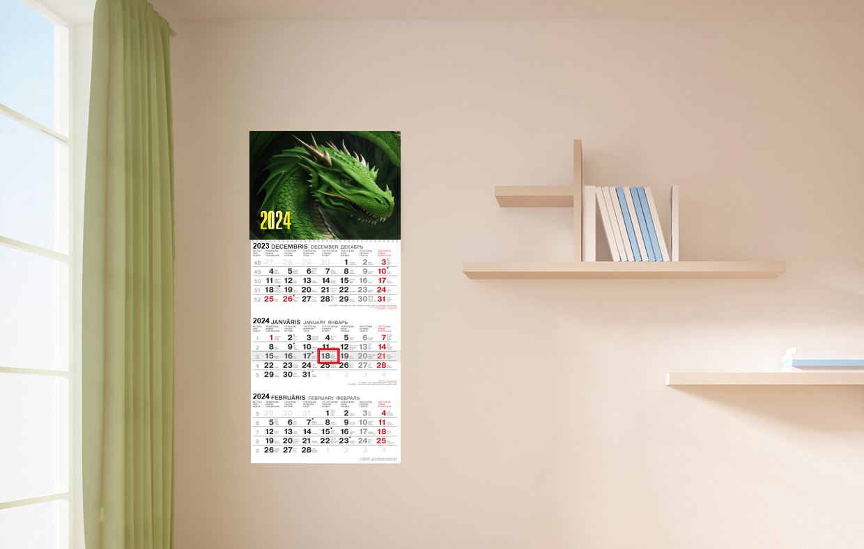 Wall calendar TRIO